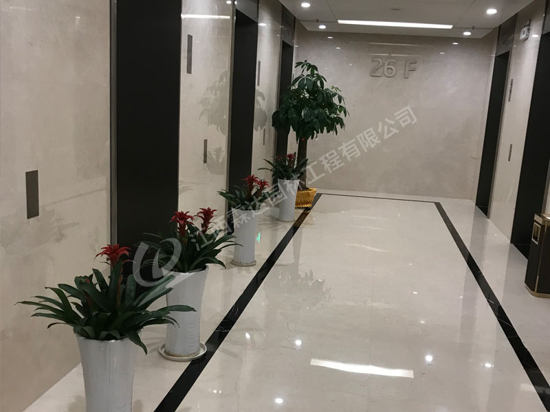 電梯出口過道實(shí)地?cái)[放效果